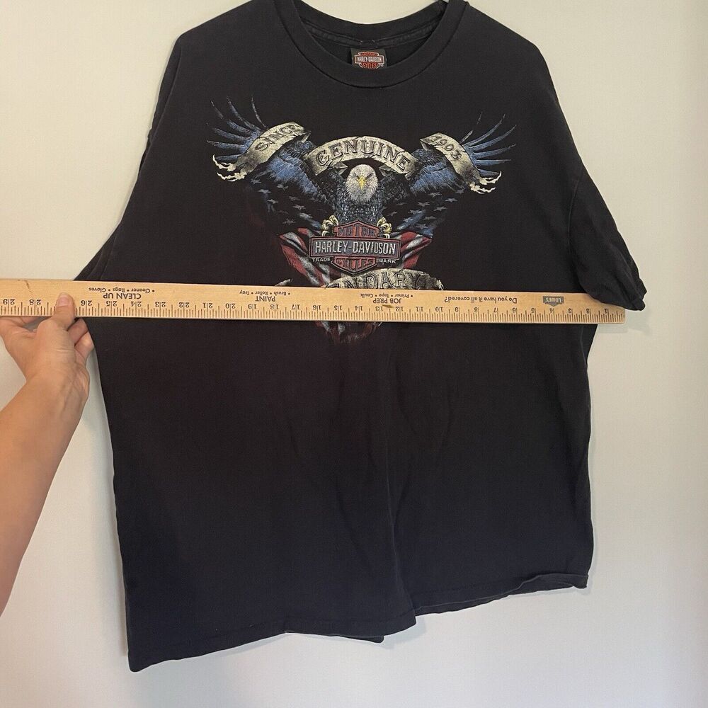 Harley Davidson TShirt Mens Black 2XL Natchez Trace‎ Tuscumbia Genuine Legendary - Picture 6 of 8